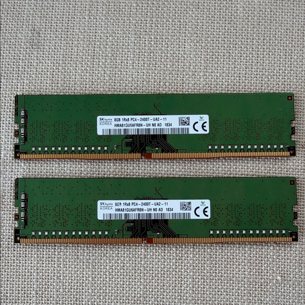 Set of 2 - 8GB DDR4 2400MHz Desktop RAM Modules